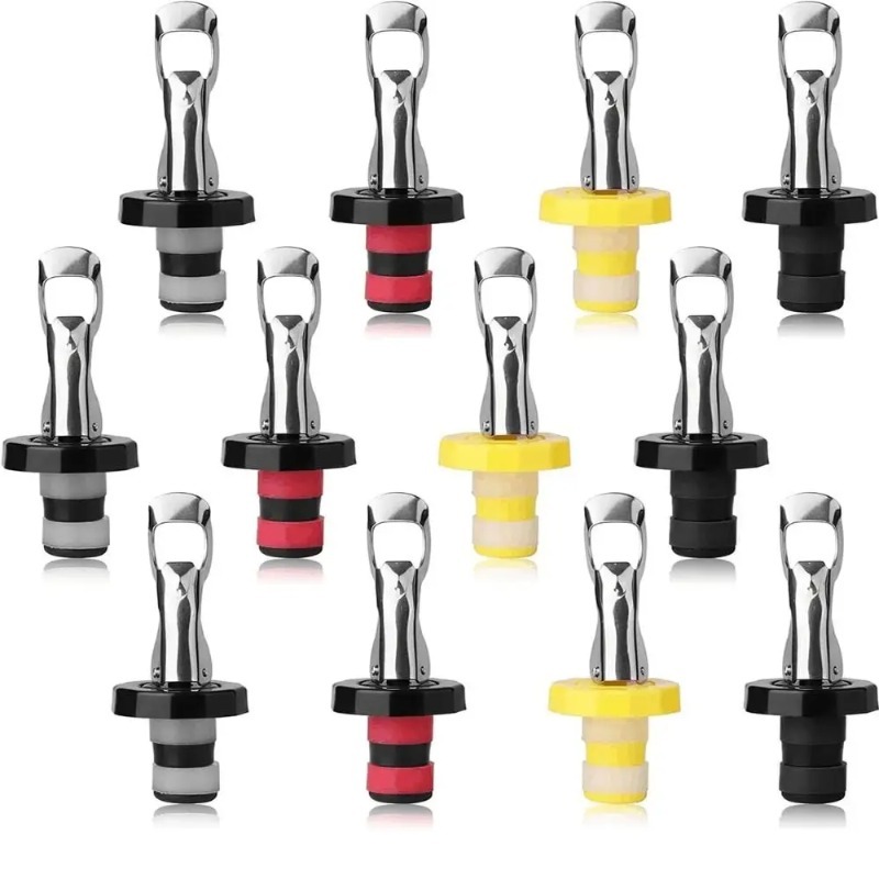 Wine Preservation Pump - 1/12PCS Tappi per bottiglie sottovuoto Tappi
