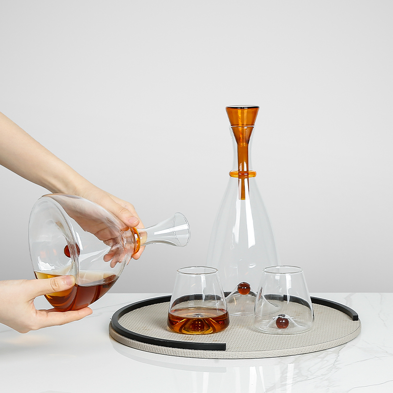 Home Bar And Cabinet - Decanter in Vetro Moderno e Minimalista