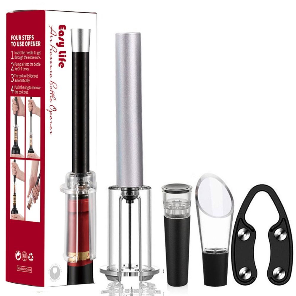 Wine Preservation Pump - Set di Accessori per Bar, Cavatappi