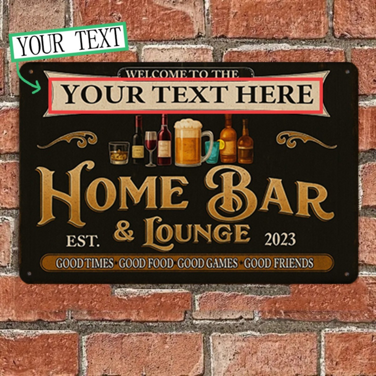 Insegna in Metallo Personalizz - Home Bar Lounge recensione e prezzo