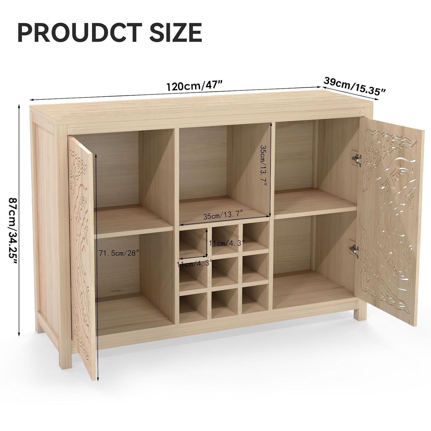 Mobile Bar in Legno con Porta  - Home Bar And Cabinet recensione e prezzo
