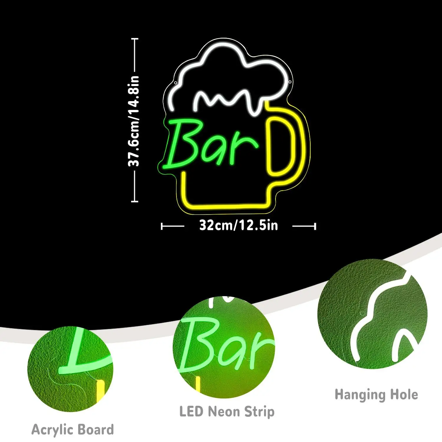Insegna al Neon per Bar con Lu - Home Bar And Kitchen recensione e prezzo