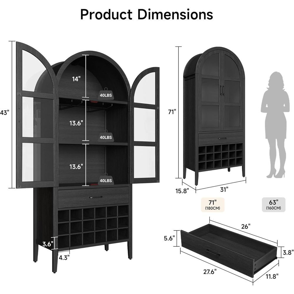Mobile Bar ad Arco Alto 71 Pol - Home Bar Shelves recensione e prezzo